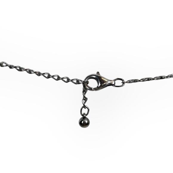 Vintage 925 Sterling Silver Filigree Necklace Drops 18” - Picture 7 of 8